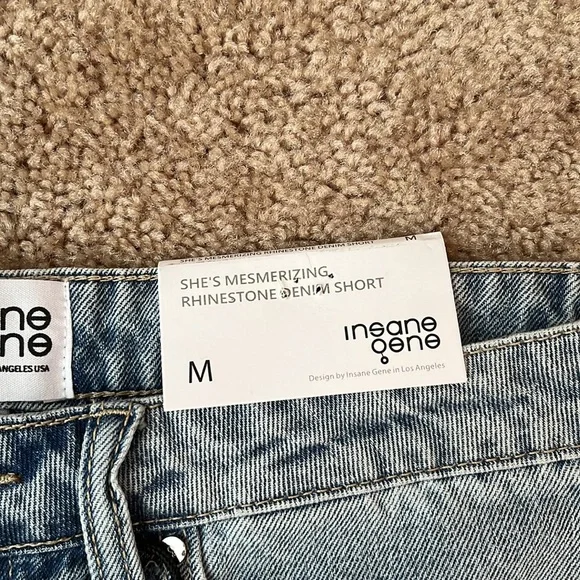 Insane Gene Rhinestone Fringe Cut Off Shorts - Picture 12 of 14